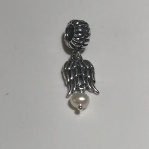 Pandora angel wings with pearl charm